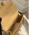 Сумка Large Classic Grained Calfskin Bag Beige